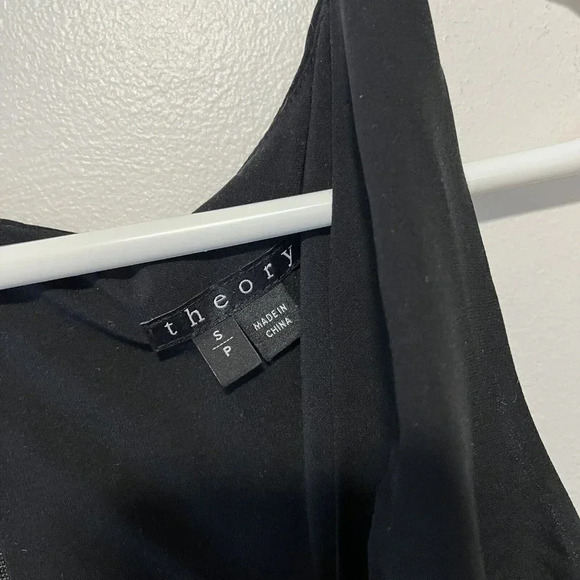 Theory Silk Maggie Peplum Sleeveless Blouse Size Small - Picture 4 of 10